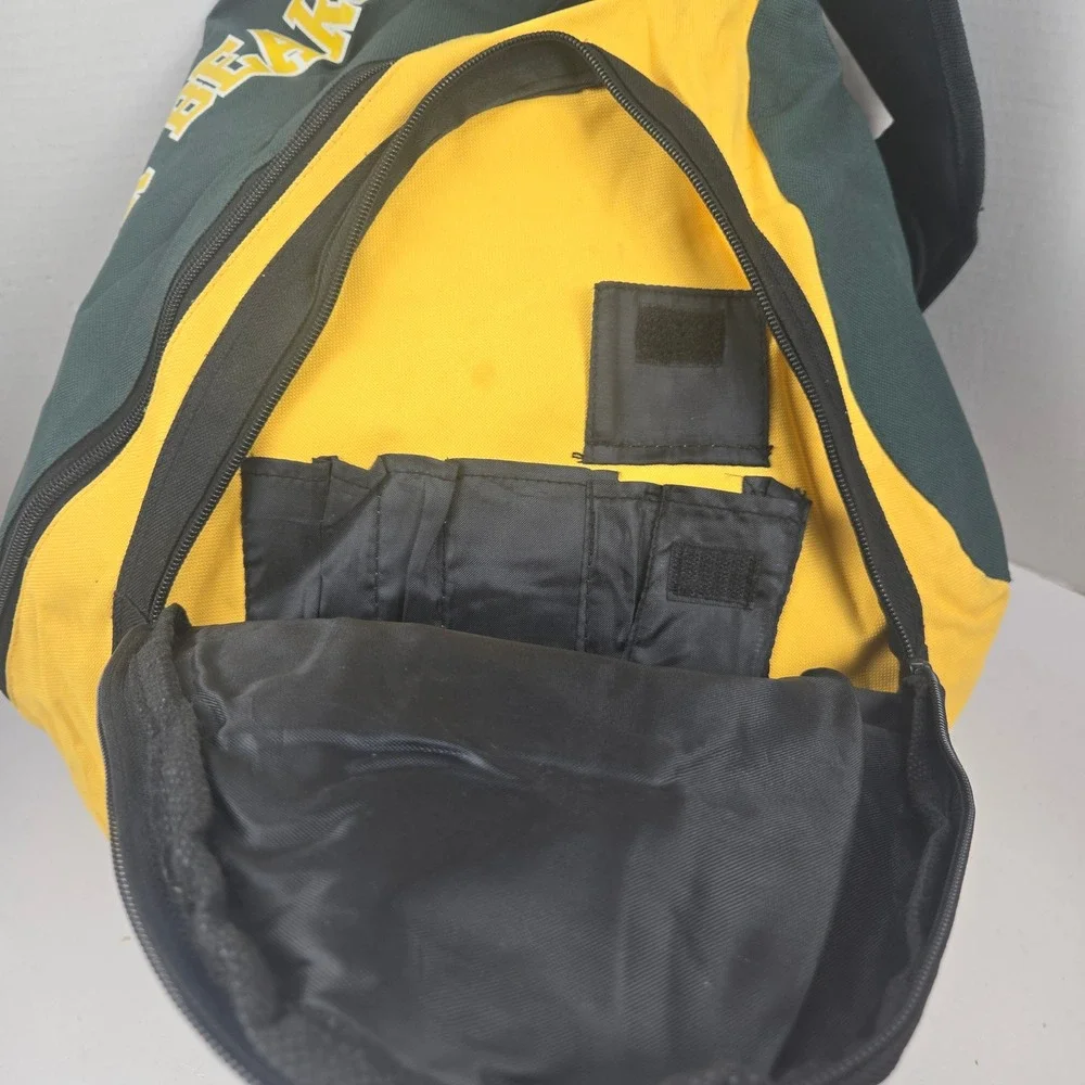 Baylor Bears Sling Backpack Single Strap Bag Green Yellow BU Logo Large Fan Gear